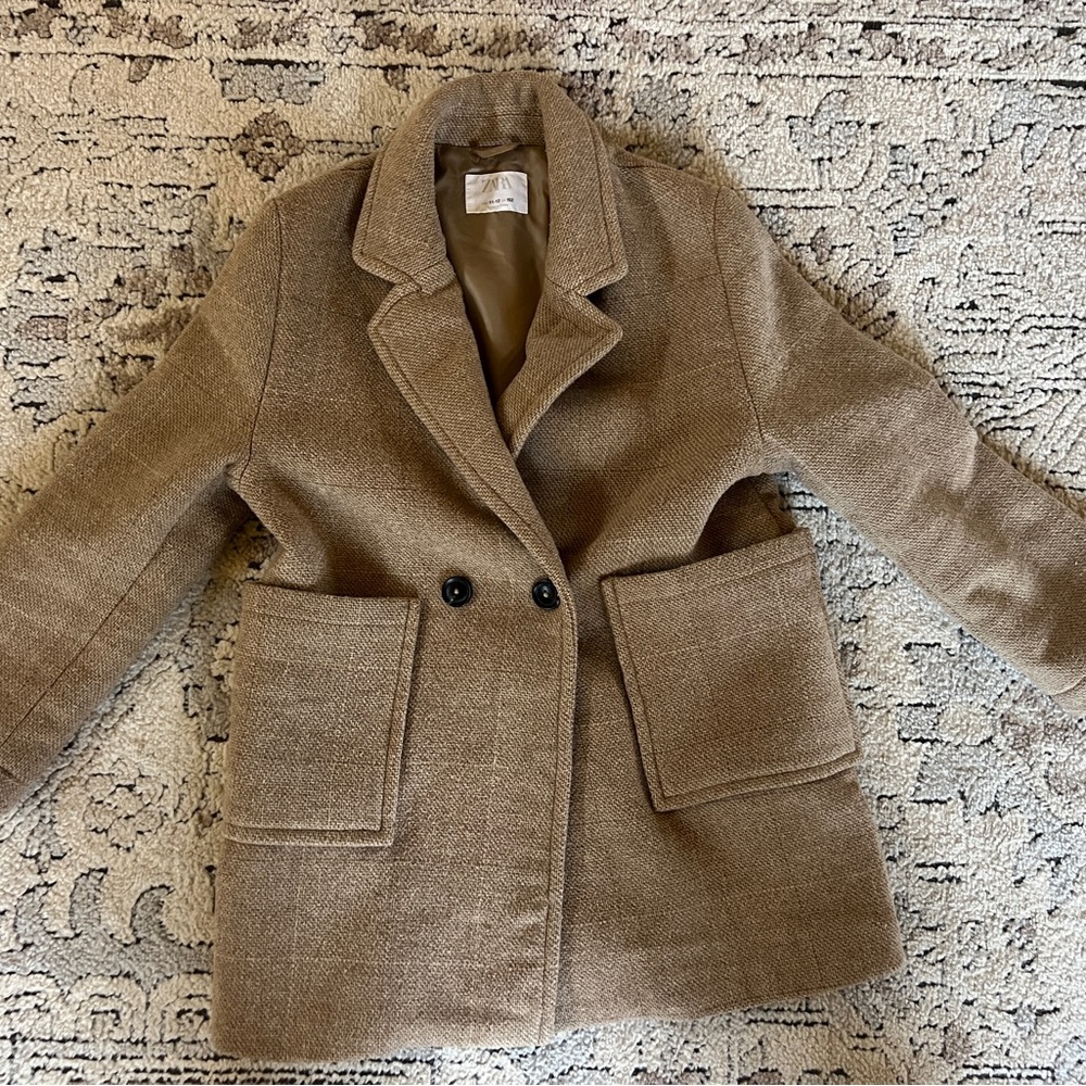 Zara Women's Brown Pea Coat